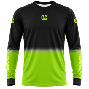 Jersey Negro Con Verde Linea Económica