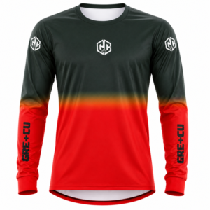 Jersey Negro Con Rojo Linea Económica